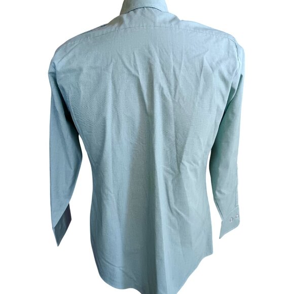 Mens Vintage Garrison Collection Long Sleeve Shirt Size 15 X 30/31 Green Uniform - Picture 3 of 5